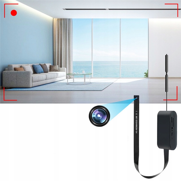 MINI KAMERA SZPIEGOWSKA ELASTYCZNA WIFI JAK GUZIK APLIKACJA DETEKCJA RUCHU