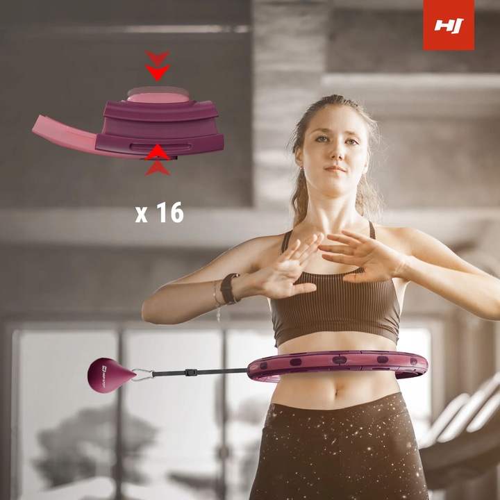 Hula hop z licznikiem obciążeniem odchudzające z wypustkami smart