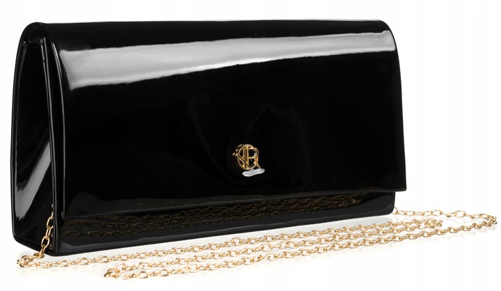 Damska torebka wizytowa kopertówka Rovicky elegancka z łańcuszkiem na ramię