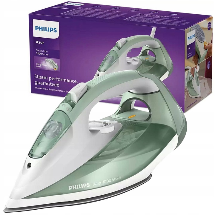 ŻELAZKO PAROWE PHILIPS AZUR DST7012/70 FILTR ANTYWAPIENNY STEAMGLIDE PLUS