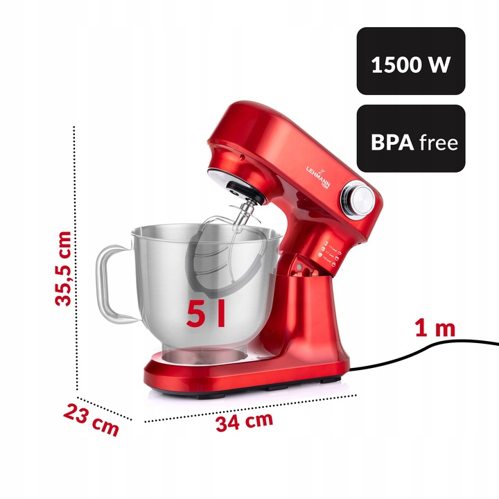 ROBOT PLANETARNY KUCHENNY MIKSER 3x MIESZADŁA DUŻA MISA HAK CIASTA CHLEBA