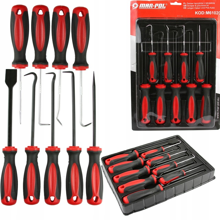ZESTAW ŚRUBOKRĘTÓW HACZYKÓW NARZĘDZIOWYCH GROTY DO USZCZELEK ORINGÓW M61020