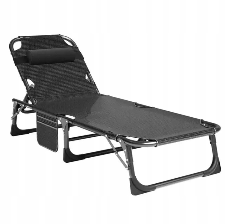 Łóżko Polowe Turystyczne Wędkarskie Leżak Składany z Materacem 194 cm