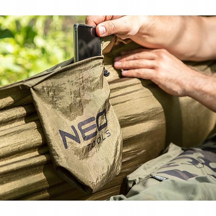 MOCNY HAMAK 200KG OGRODOWY SURVIVALOWY SURVIVAL TURYSTYCZNY NEO TOOLS