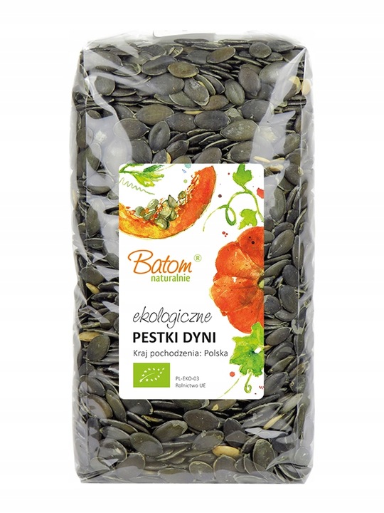 BIO pestki dyni POLSKIE ciemnozielone 100% eko bez GMO 1 kg Batom