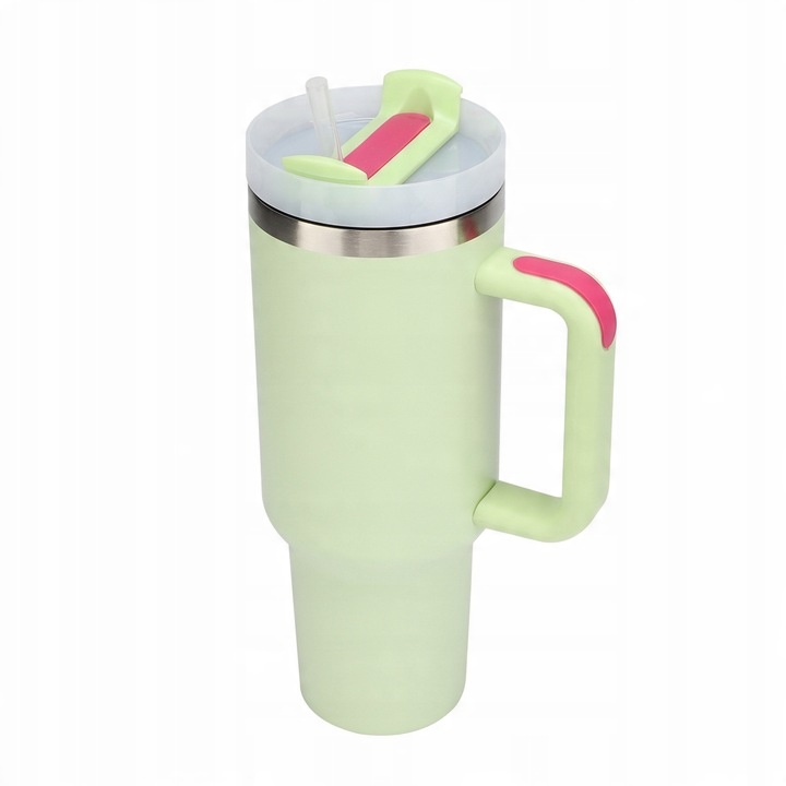 KUBEK TERMICZNY do kawy herbaty TERMOS szczelny ze słomką KAMILLE 1200ml