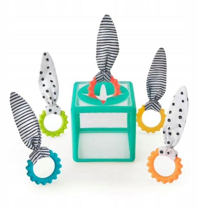 Manipulacyjna kostka sensoryczna Montessori - elastyczna kostka sorter z kr