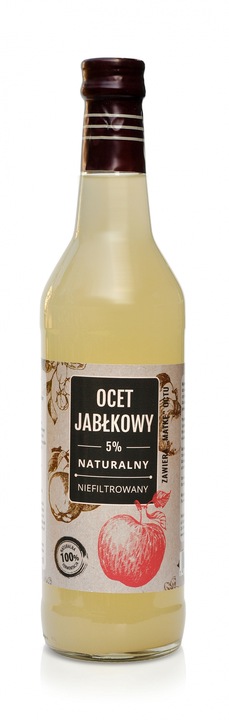4x Ocet Jabłkowy Niefiltrowany Żywy z Matką Octową 4x 500ml Naturo