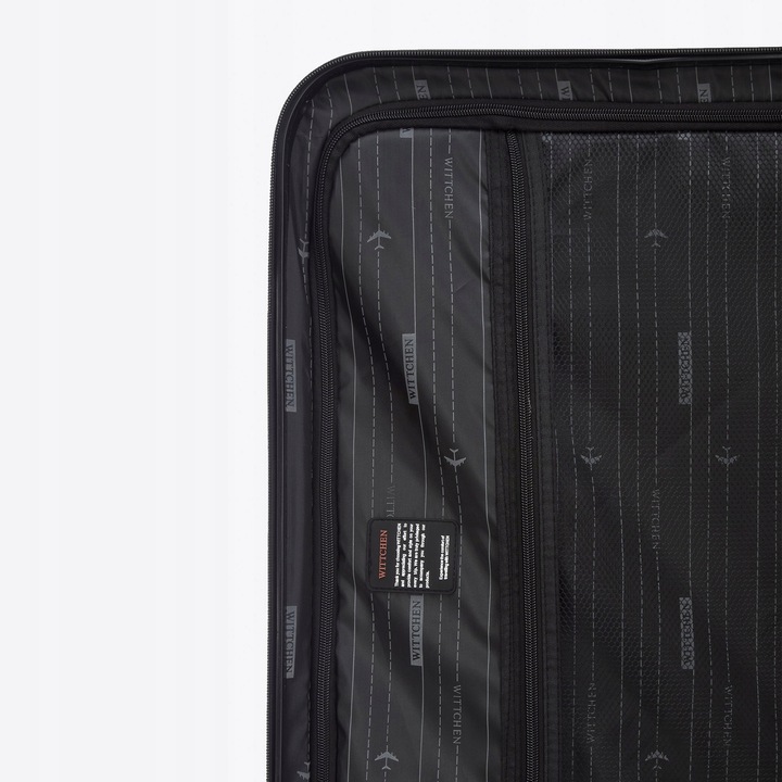 WITTCHEN duża walizka z ABS-u żebrowana czarna
