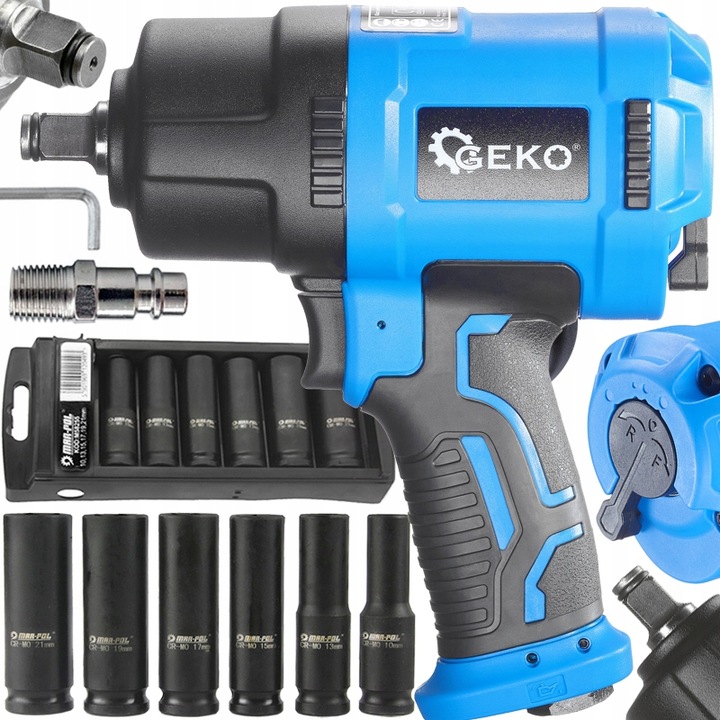 UDAROWY KLUCZ PNEUMATYCZNY 1/2 DO KÓŁ + NASADKI