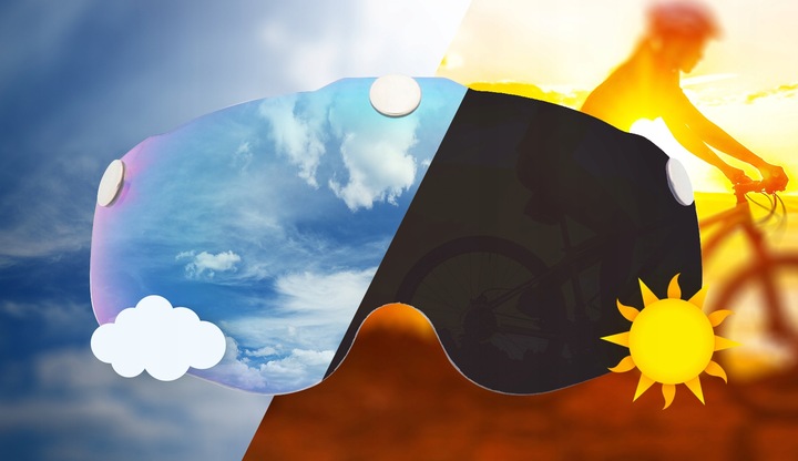 Kask rowerowy z szybą HT19 - madani