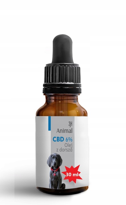 CBD 6% OLEJEK KONOPNY DLA PSÓW PSA KOTÓW KOTA 30ml FULL SPECTRUM CERTYFIKAT