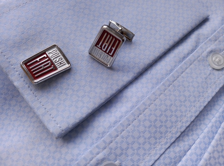 Srebrne spinki do mankietów koszul EXC Karty do Gry Cztery Asy