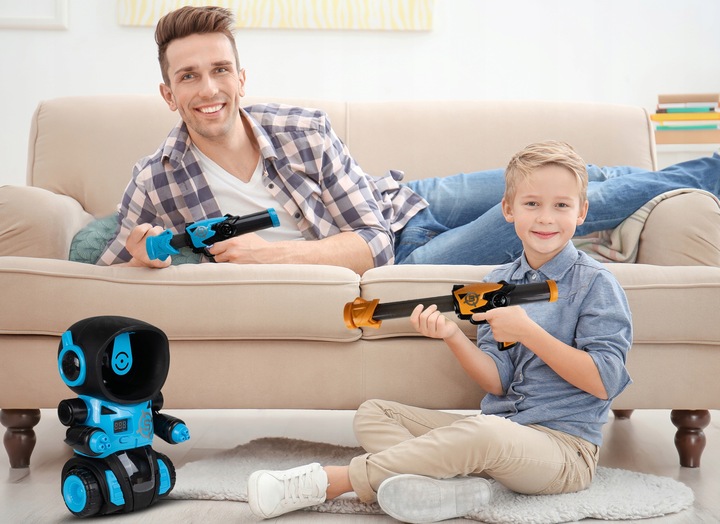 ROBOT GRA STRZELANIE DO CELU PISTOLET LICZNIK LCD TARCZA DO STRZELANIA