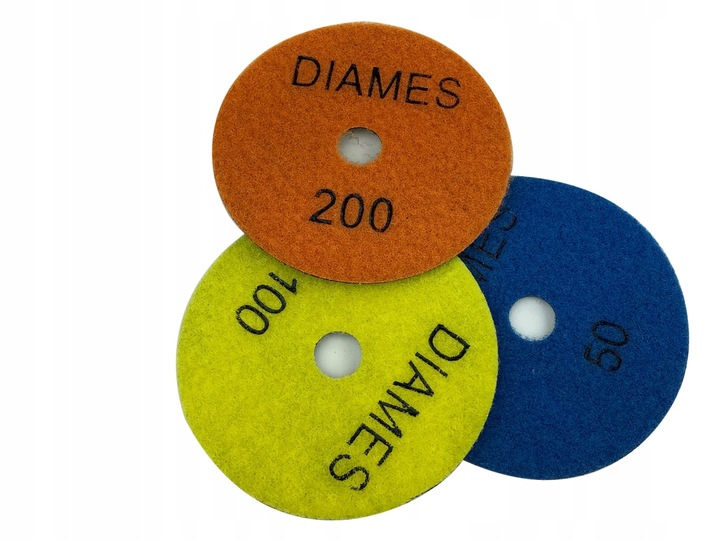 3 SZT DYSK POLERSKI SUCHO GRES 100 #50 #100 #200 DIAMES SZLIFOWANIE GRESU
