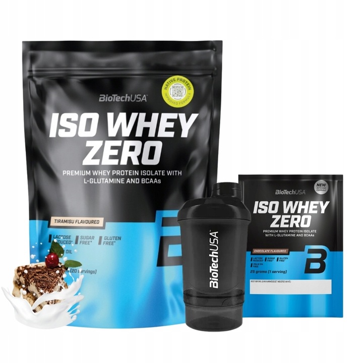 BIOTECH ISO WHEY ZERO 500 G + ISO WHEY ZERO 25 G + SHAKER WAVE+ NANO