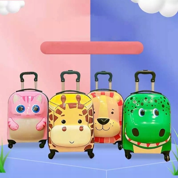 KOTEK KOT 3D WALIZKA DZIECI BAGAŻ PODRÓŻ KABINOWA