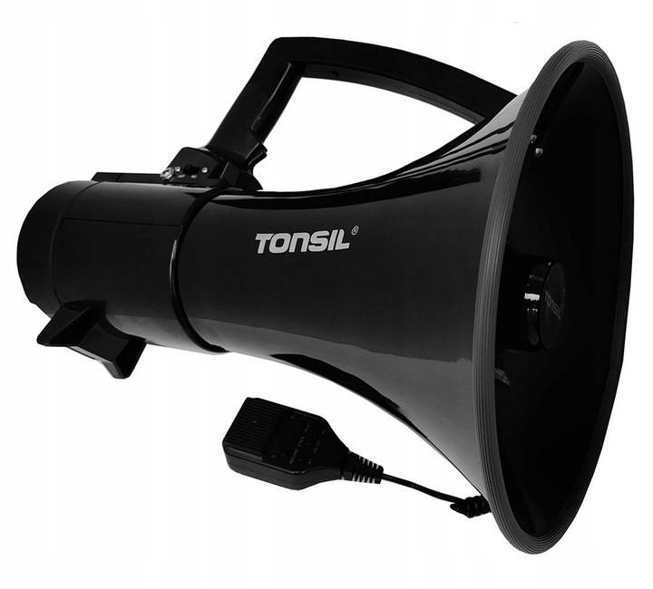 Megafon Tonsil TE 30/20 - Nagrywanie Syrena REC Wersja AKU z Akumulatorem