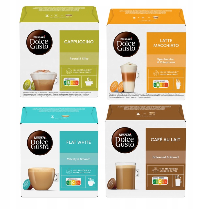 Zestaw Kaw w kapsułkach Nescafe Dolce Gusto16 kapsułek x4