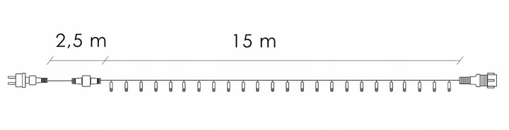 LAMPKI CHOINKOWE 300 LED ZEWNĘTRZNE 17,5m ŚWIATEŁKA FLASH NA PRĄD BIAŁE