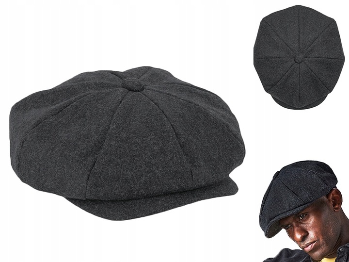 CZAPKA Z DASZKIEM KASZKIET MĘSKI STYL PEAKY BLINDERS ELEGANCKI RETRO L/XL