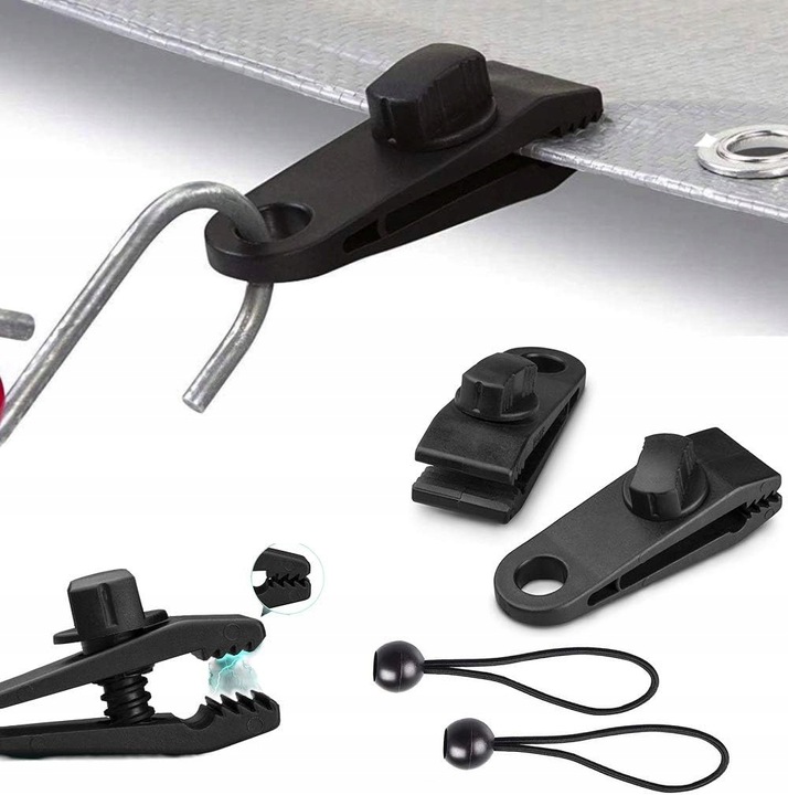 10X KLIPS DO PLANDEKI, ZACISK MARKIZY DO NAMIOTÓW, KLIPSÓW DO PLANDEKI