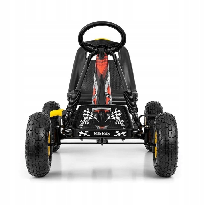 Milly Mally Gokart na pedały Thor Black Sportowy Design Wysoka Jakość