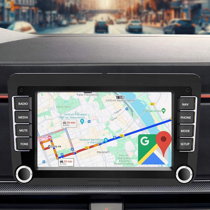 RADIO SAMOCHODOWE do VOLKSWAGEN VW SKODA SEAT 7" ANDROID CARPLAY GPS WIFI