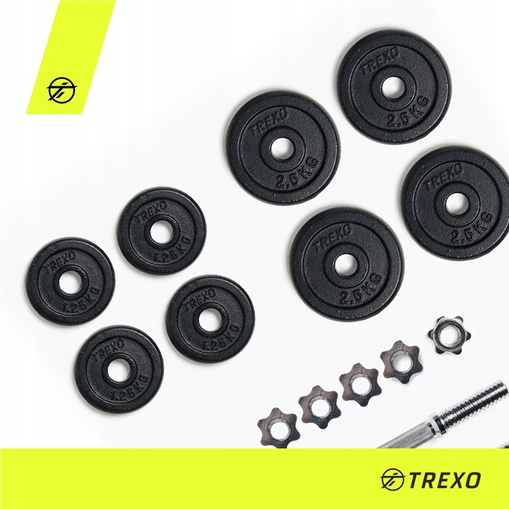 HANTLE ŻELIWNE REGULOWANE 2 x 10KG ZESTAW GRYFY