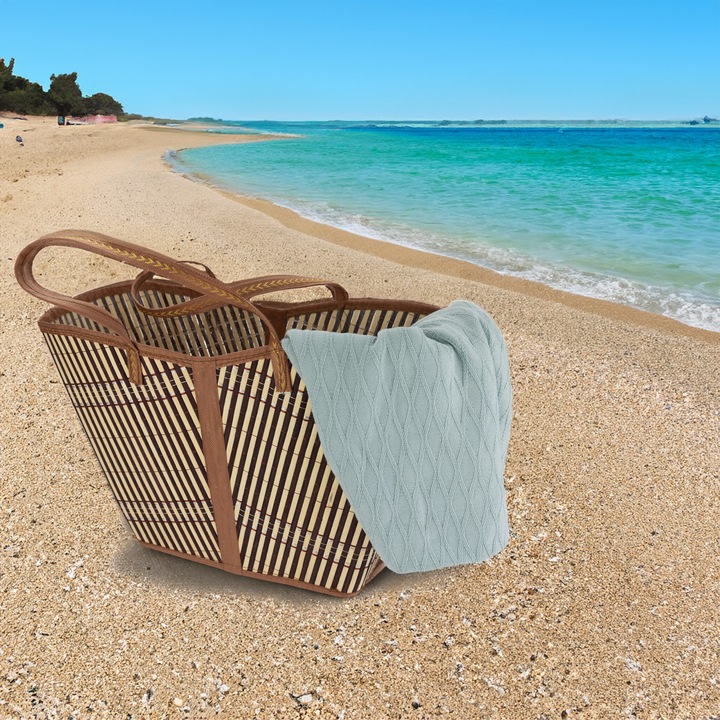 Torba bambusowa ekologiczna na zakupy eko pojemna na piknik