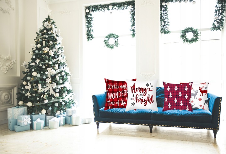 4x ZESTAW POSZEWKA NA PODUSZKĘ ŚWIĄTECZNA POSZEWKI ŚWIĄTECZNE Święta 40X40