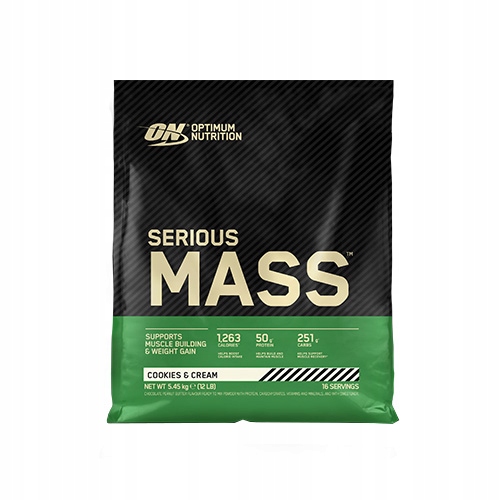 GAINER białko siła masa masę węglowodany OPTIMUM Serious Mass 5440g ciastko