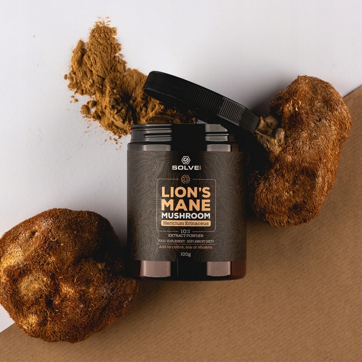 LION'S MANE 10:1 SOPLÓWKA JEŻOWATA 100G SOLVE LABS