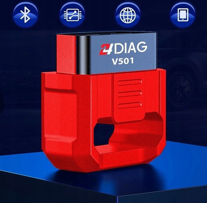 INTERFEJS DIAGNOSTYCZNY 24DIAG V501 ELM327 BLUETOOTH 5.0 OBD2 iOS ANDROID
