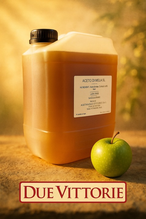 Ocet jabłkowy DUE VITTORIE beczkowany NIEFILTROWANY słodki ŚWIEŻY 5L