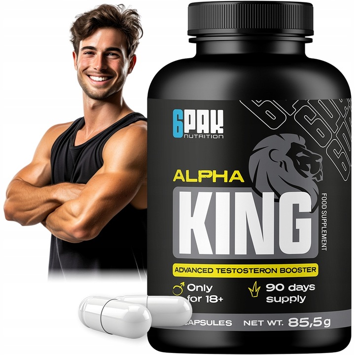 TESTOSTERON Booster Complex 6 Składników Alpha KING Libido Potencja SIŁA