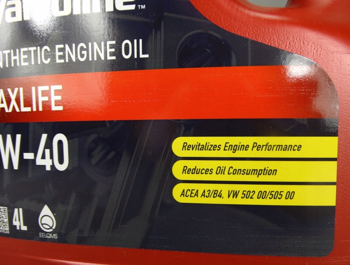 VALVOLINE MAXLIFE SYNTHETIC 5W40 SN/CF A3/B4 SYNTETYCZNY 4L