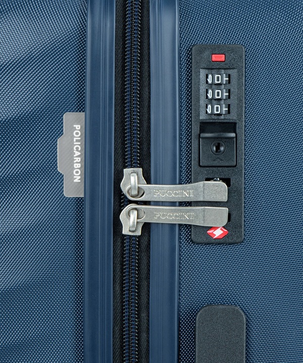 Walizka Średnia Podróżna Na Kółkach Poliwęglan PUCCINI Granatowa PC032B-7a