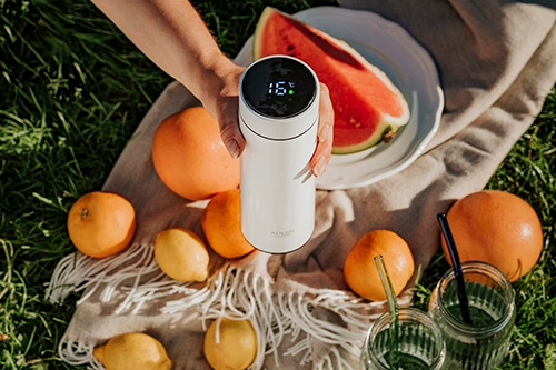 KUBEK TERMICZNY TERMOS Wyświetlacz LED z Temp Dotyk na KAWĘ HERBATĘ BPAFree