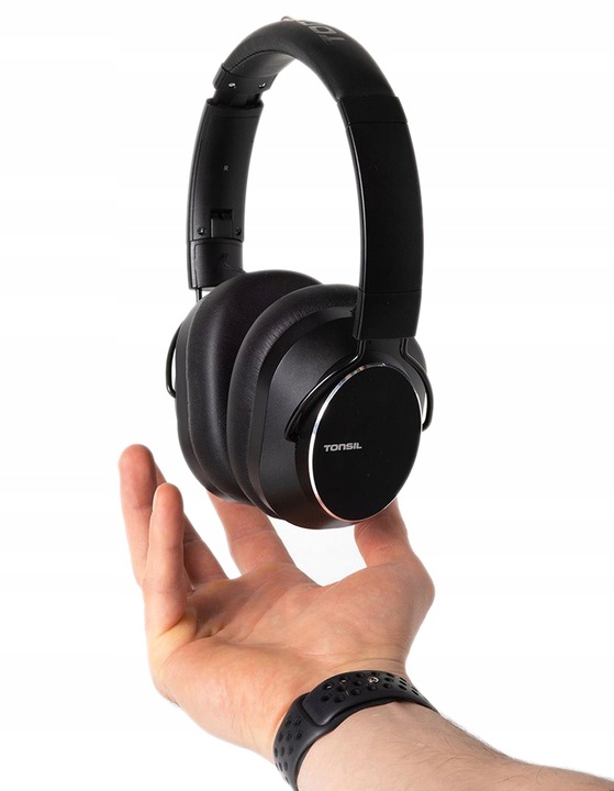 Tonsil Słuchawki Bezprzewodowe R65BT Bluetooth Nauszne ANC CZARNE +Mikrofon