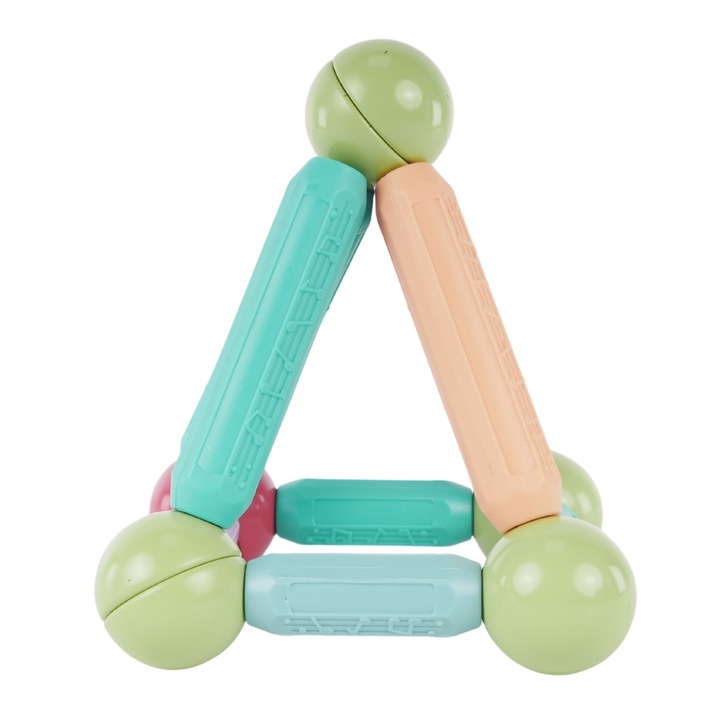 Klocki Magnetyczne Duże Konstrukcyjne Dla Dzieci 36 el Kuferek Kulki Zestaw