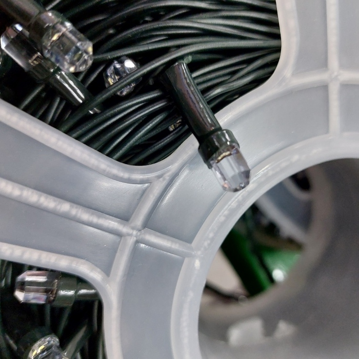 LAMPKI CHOINKOWE Z FLESZEM BIAŁE CIEPŁE Z BIAŁYM ZIMNYM FLESZEM - 50 M