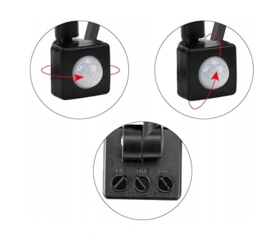 Halogen LED CZUJNIK RUCHU 100W MINI CZUJNIK ZMIERZCHU ZEWNĘTRZNY REFLEKTOR