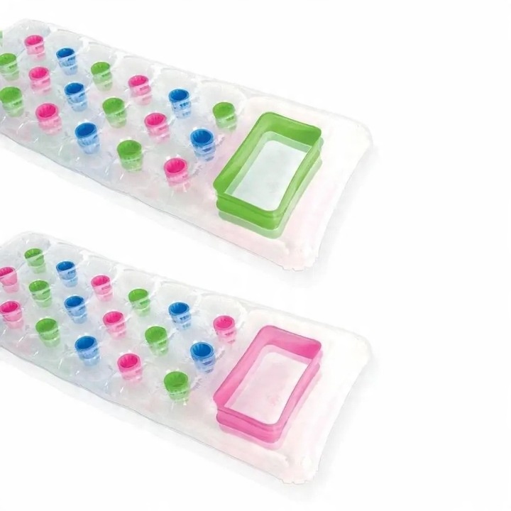 INTEX MATERAC DMUCHANY MŁODZIEŻOWY NA BASEN PLAŻOWY DO WODY 188CM RÓŻOWY