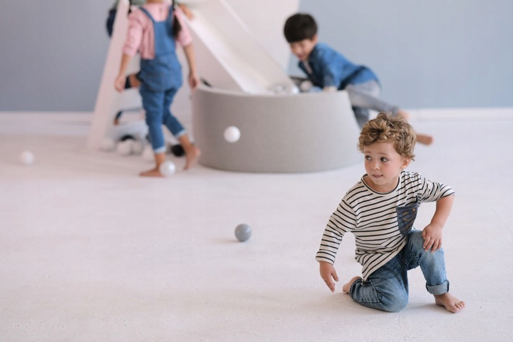 Suchy Basen z Kulkami 90x30 dla Dzieci Szary Smart 200 piłek MISIOO