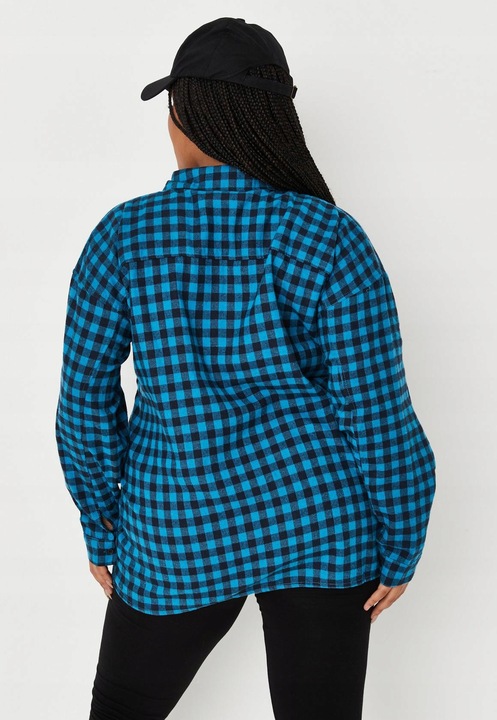 MISSGUIDED PLUS KRACIASTA KOSZULA OVERSIZE (50)