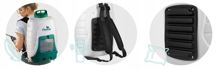 Opryskiwacz akumulatorowy ciśnieniowy plecakowy elektryczny 18l LANCA 100cm