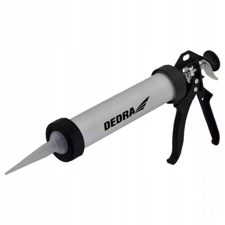 DEDRA WYCISKACZ PISTOLET DO SILIKONU MAS TUBOWY 600ML ALUMINIOWY 1201-11