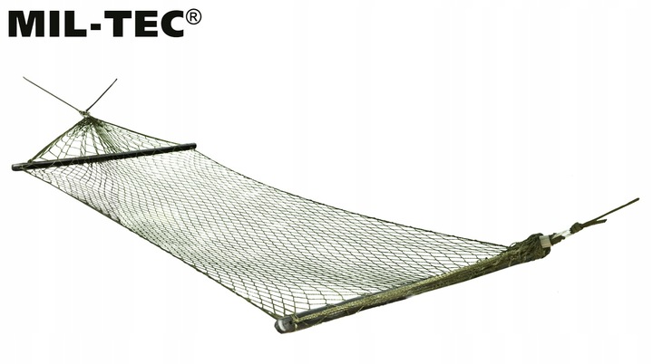 Hamak turystyczny wojskowy biwak duży z rozpórkami i etui Mil-Tec