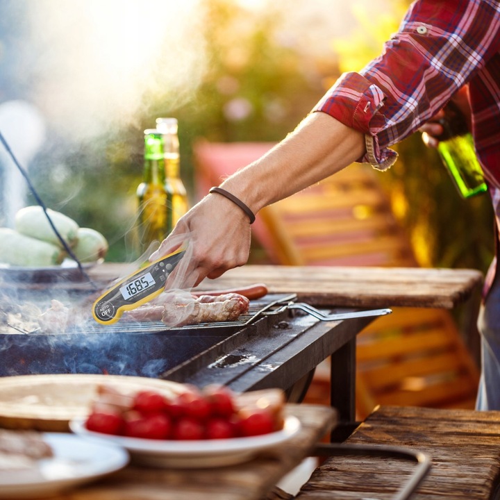 TERMOMETR KUCHENNY CYFROWY DO MIĘSA ŻYWNOŚCI NA GRILL SZPILKOWY LCD -50°C +